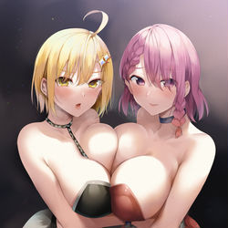 This is a pixiv picture whose title is 【リクエスト】エグゼロスの雲母と舞姫.