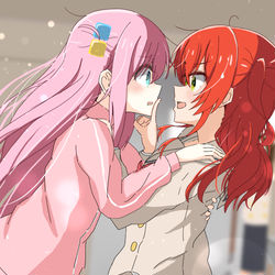 This is a pixiv picture whose title is ひとりちゃん、学校ではダメよ！.