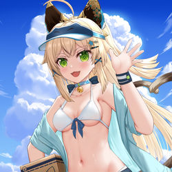This is a pixiv picture whose title is 夏日绮良良送快递中qwq.