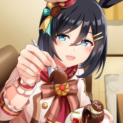 This is a pixiv picture whose title is ケーキを食べさせてくれるフラッシュさん.
