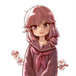 This is a pixiv picture whose title is 桜ヶ丘高等学校の制服を着てる良子ちゃんです.