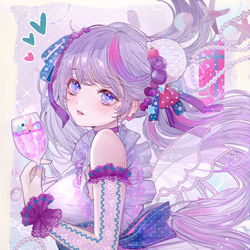 This is a pixiv picture whose title is 初夏のブルーベリーソーダの妖精.