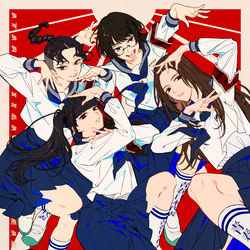 This is a pixiv picture whose title is 新しい学校のリーダーズ.