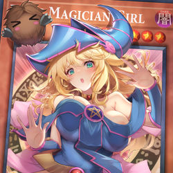 This is a pixiv picture whose title is ブラック・マジシャン・ガール.