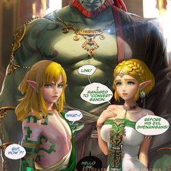 This is a pixiv picture whose title is totk . The good Ganondorf 好的伽農.