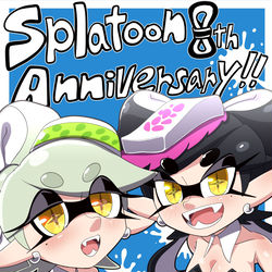 This is a pixiv picture whose title is Splatoon8thanniversary.