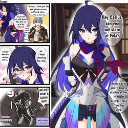 This is a pixiv picture whose title is Seele with glasses.