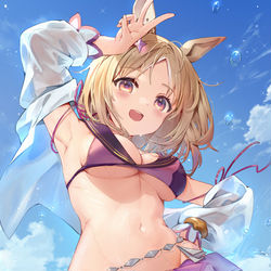 This is a pixiv picture whose title is 水着トプロちゃん.