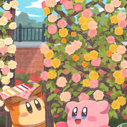 This is a pixiv picture whose title is 薔薇園.