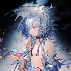 This is a pixiv picture whose title is 水月.