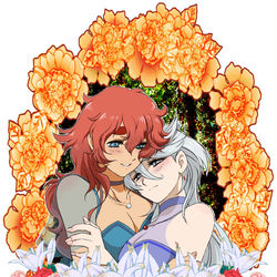 This is a pixiv picture whose title is 出来ればハッピーエンドで.....