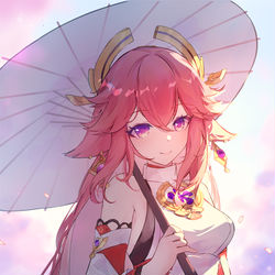 This is a pixiv picture whose title is 八重神子.