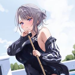 This is a pixiv picture whose title is 「うう、ちゃんと掃除してよぉ……」.