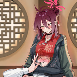 This is a pixiv picture whose title is 鹿山レイジョの隙間に入りたい.