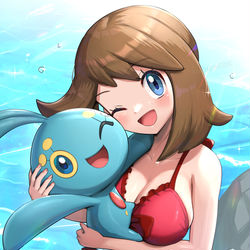 This is a pixiv picture whose title is ハルカ＆マナフィ.