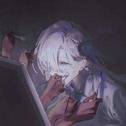 This is a pixiv picture whose title is km<.