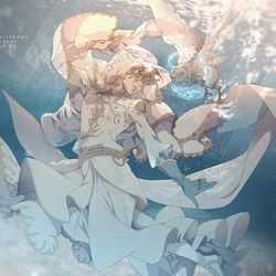 This is a pixiv picture whose title is 月相.