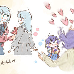 This is a pixiv picture whose title is 母と子のif.