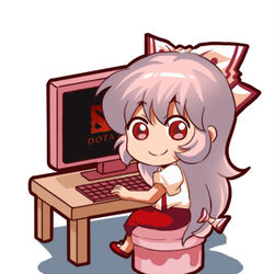 This is a pixiv picture whose title is 东方Project-藤原妹红.