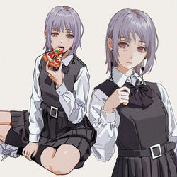 This is a pixiv picture whose title is devil of pizza 🍕.