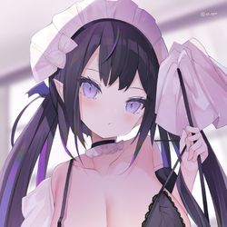 This is a pixiv picture whose title is ずぼらあくまメイドちゃん.