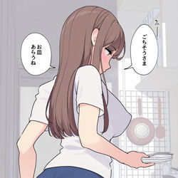 This is a pixiv picture whose title is おなかいっぱい.