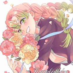 This is a pixiv picture whose title is 蜜璃ちゃんお誕生日おめでとう.