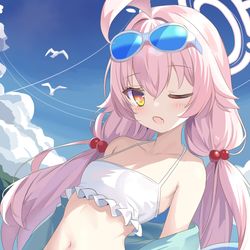 This is a pixiv picture whose title is 小鳥遊ホシノ（水着）.