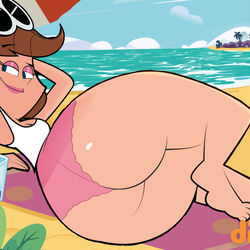 This is a pixiv picture whose title is Mrs turner beach /comm.