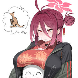 This is a pixiv picture whose title is カンガルーの親子.