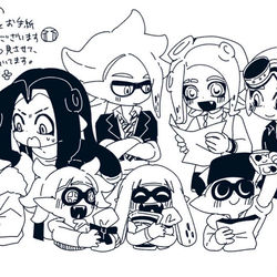 This is a pixiv picture whose title is スプケおつかれ&通販告知.