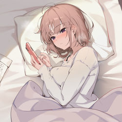 This is a pixiv picture whose title is 風邪ひき夏芽先輩.