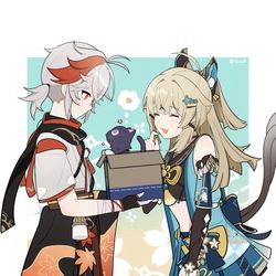 This is a pixiv picture whose title is 🐈‍⬛📦.