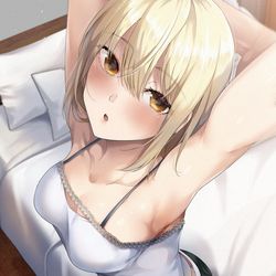 This is a pixiv picture whose title is 「一緒にお昼寝する？」.