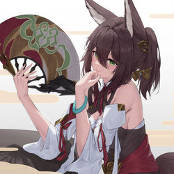 This is a pixiv picture whose title is 停雲.