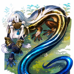 This is a pixiv picture whose title is ニホントカゲ🦎.