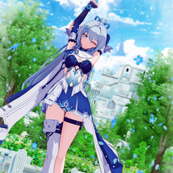 This is a pixiv picture whose title is 【崩壊3rd MMD】時雨綺羅さん.