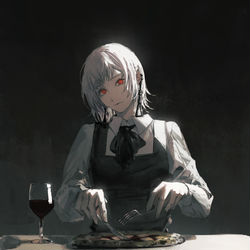 This is a pixiv picture whose title is 飢餓の悪魔.