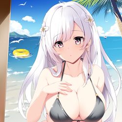 This is a pixiv picture whose title is 夏日雾雪.
