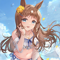 This is a pixiv picture whose title is 水着グラスちゃん.