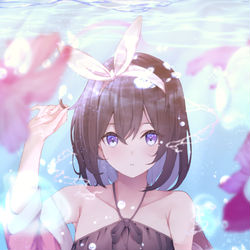 This is a pixiv picture whose title is 水着マシロ.