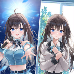 This is a pixiv picture whose title is あなたの事が好きなわたしを推してくれますか？.