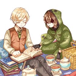 This is a pixiv picture whose title is 読書会.