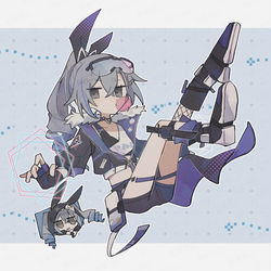 This is a pixiv picture whose title is 銀狼.