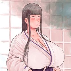 This is a pixiv picture whose title is ずっしり巫女.