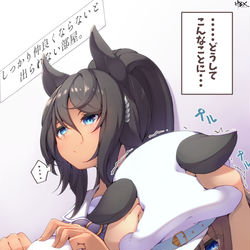 This is a pixiv picture whose title is とんでもない相手と閉じ込められたシュヴァルちゃん.