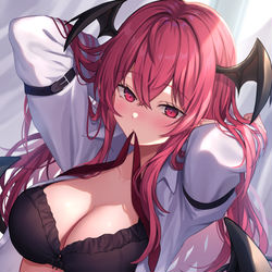 This is a pixiv picture whose title is お着替え中の小悪魔さん.