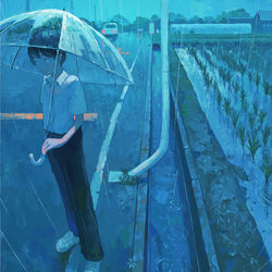 This is a pixiv picture whose title is 雨.