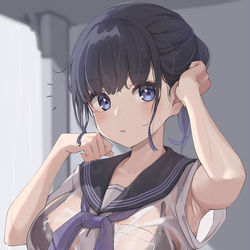 This is a pixiv picture whose title is 「……どうしたの？」.