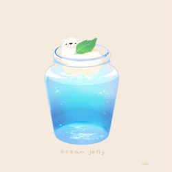 This is a pixiv picture whose title is 海色ゼリー.